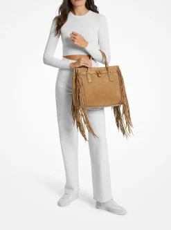 Grand sac Hamilton Moderne en daim à franges
