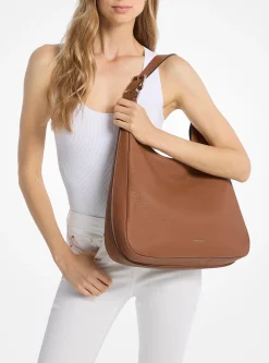 Grand sac porté épaule bohème Nolita en cuir grainé