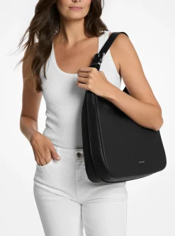 Grand sac porté épaule bohème Nolita en cuir grainé