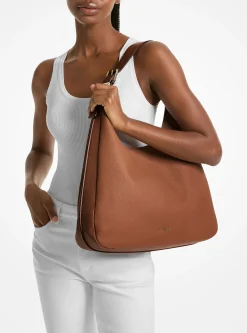 Grand sac porté épaule bohème Nolita en cuir grainé