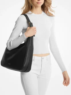 Grand sac porté épaule bohème Nolita en cuir grainé