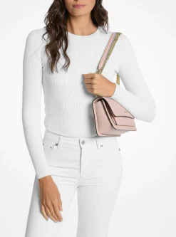 Grand sac porté épaule Claire convertible en cuir grainé