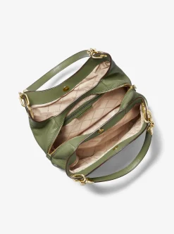 Grand sac porté épaule Lillie en cuir grainé