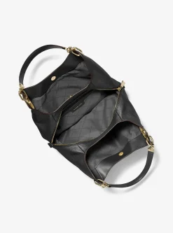 Grand sac porté épaule Lillie en cuir grainé