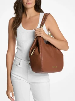 Grand sac porté épaule Lillie en cuir grainé