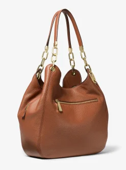 Grand sac porté épaule Lillie en cuir grainé