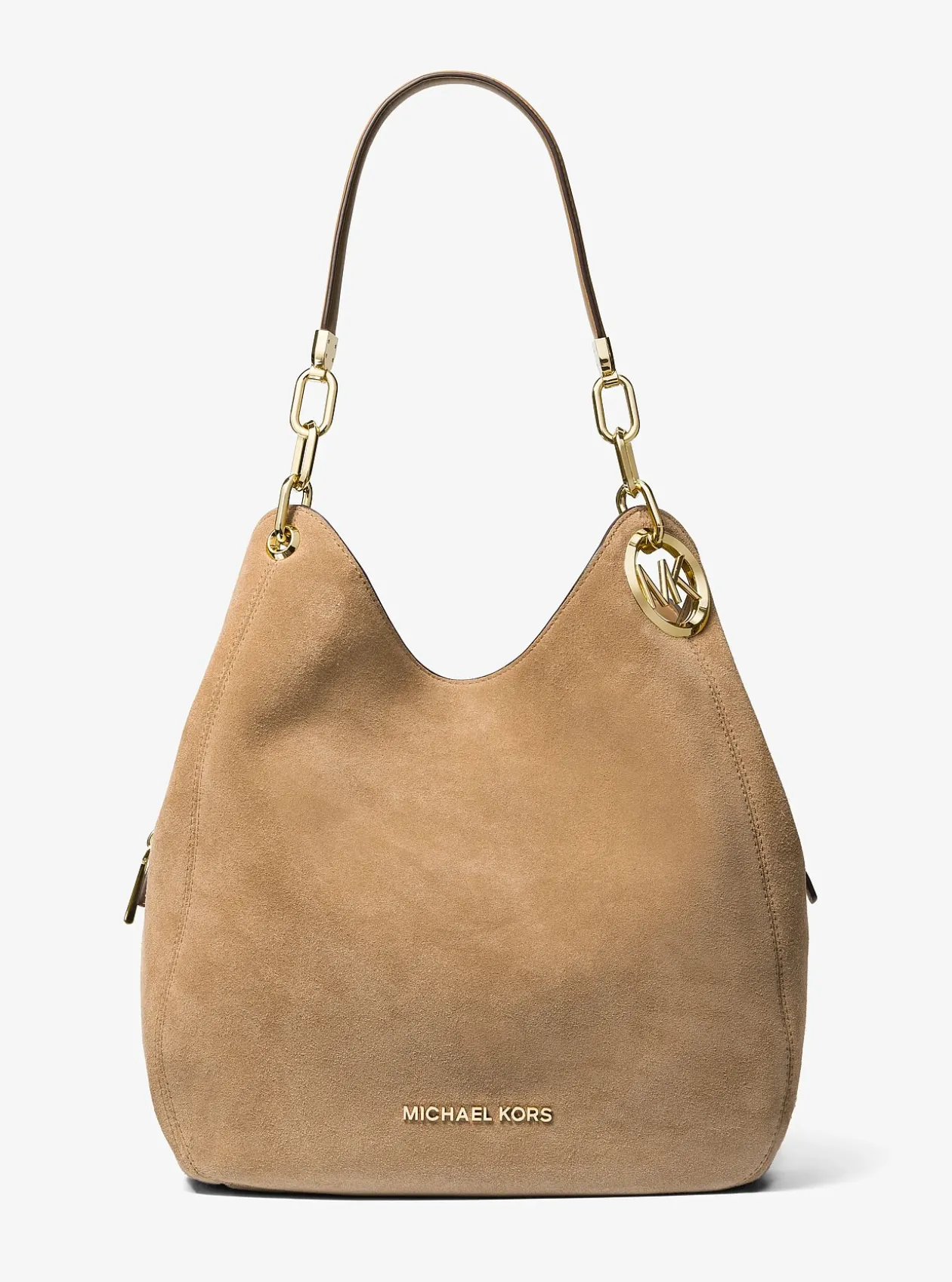 Grand sac porté épaule Lillie en daim