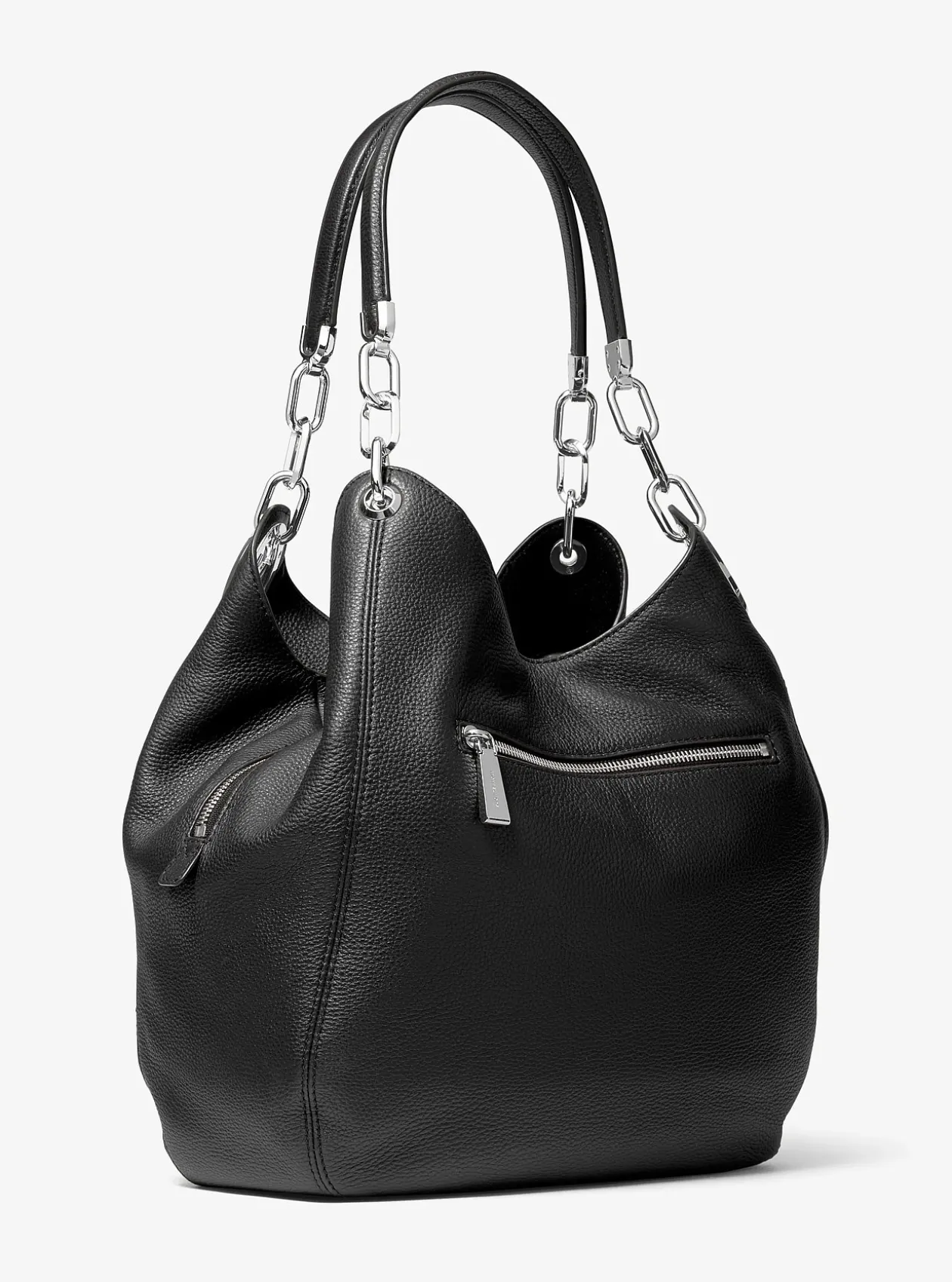 Grand sac porté épaule Lillie en cuir grainé