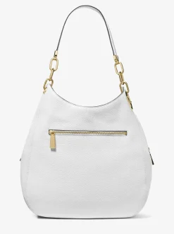 Grand sac porté épaule Lillie en cuir grainé