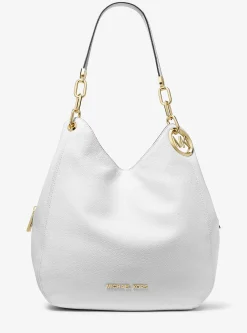 Grand sac porté épaule Lillie en cuir grainé