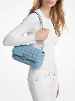 Grand sac porté épaule Tribeca en cuir matelassé