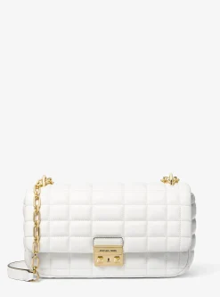 Grand sac porté épaule Tribeca en cuir matelassé