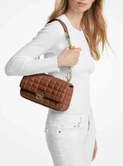 Grand sac porté épaule Tribeca en cuir matelassé