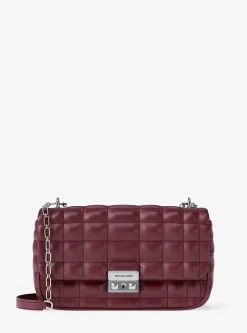 Grand sac porté épaule Tribeca en cuir matelassé