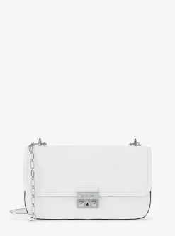 Grand sac porté épaule Tribeca en cuir grainé