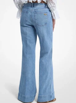 Jean Violette en denim extensible