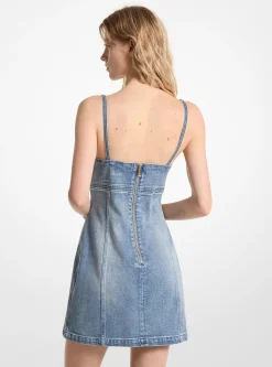 Mini-robe en denim extensible
