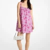Mini-robe en popeline de coton à imprimé fleuri