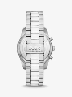 Montre Lexington argentée surdimensionnée