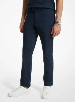 Pantalon chino coupe slim en mélange de coton