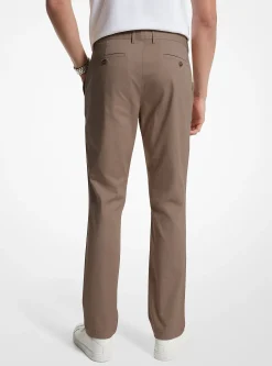 Pantalon chino coupe slim en mélange de coton