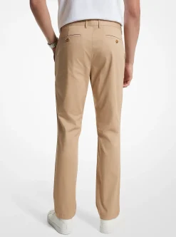Pantalon chino coupe slim en mélange de coton