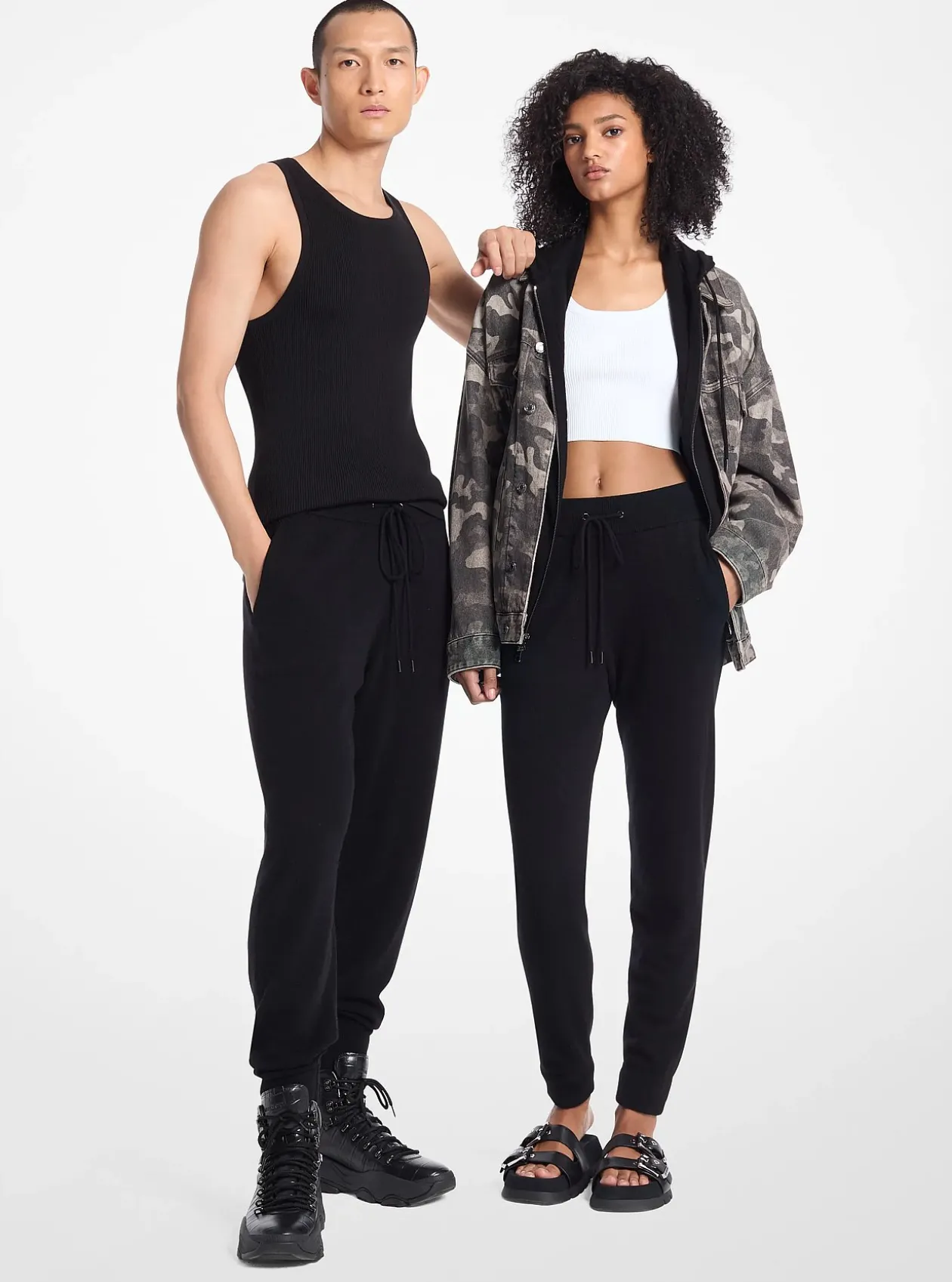 Pantalon de jogging en mélange de laine et cachemire