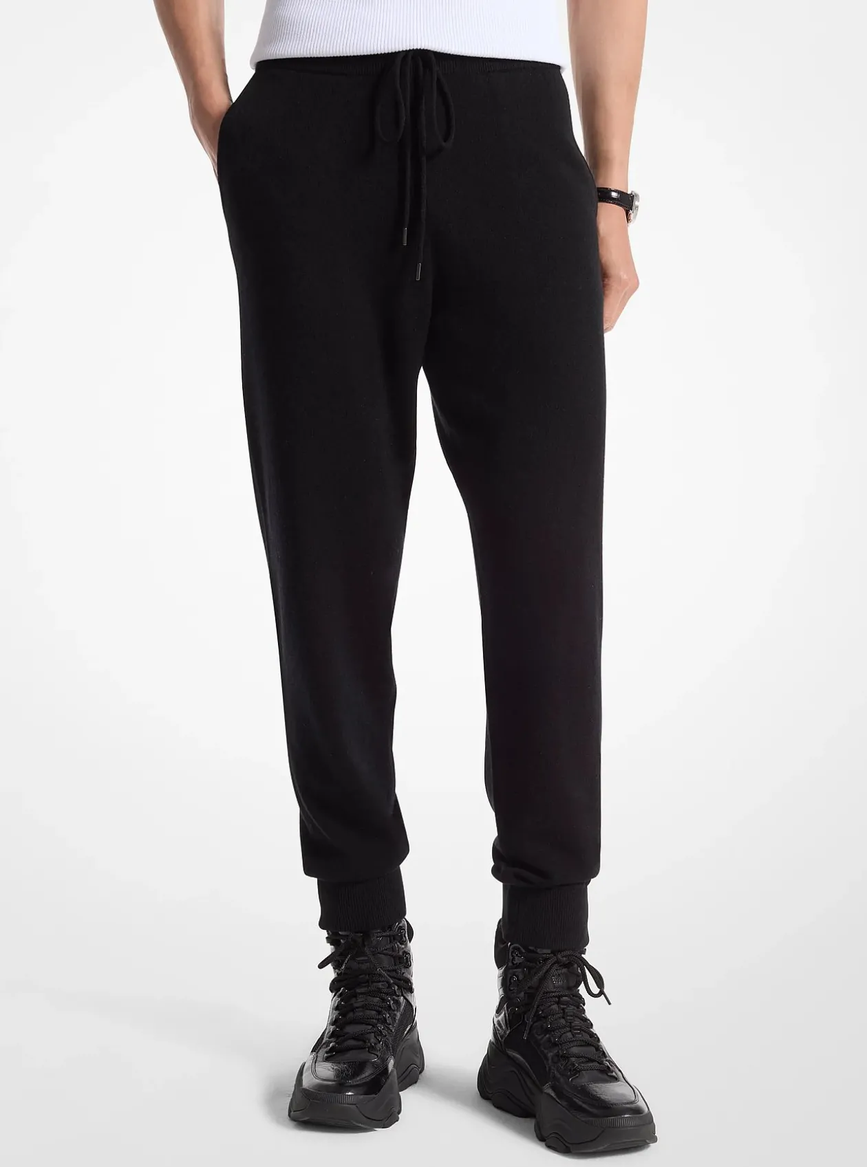 Pantalon de jogging en mélange de laine et cachemire