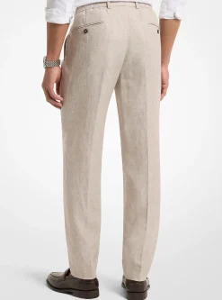 Pantalon en lin avec cordon de serrage