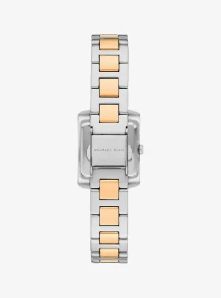 Petite montre Emery bicolore à pierres pavées