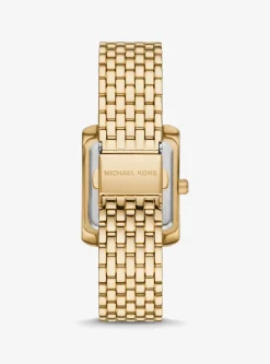 Petite montre Emery dorée à pierres pavées