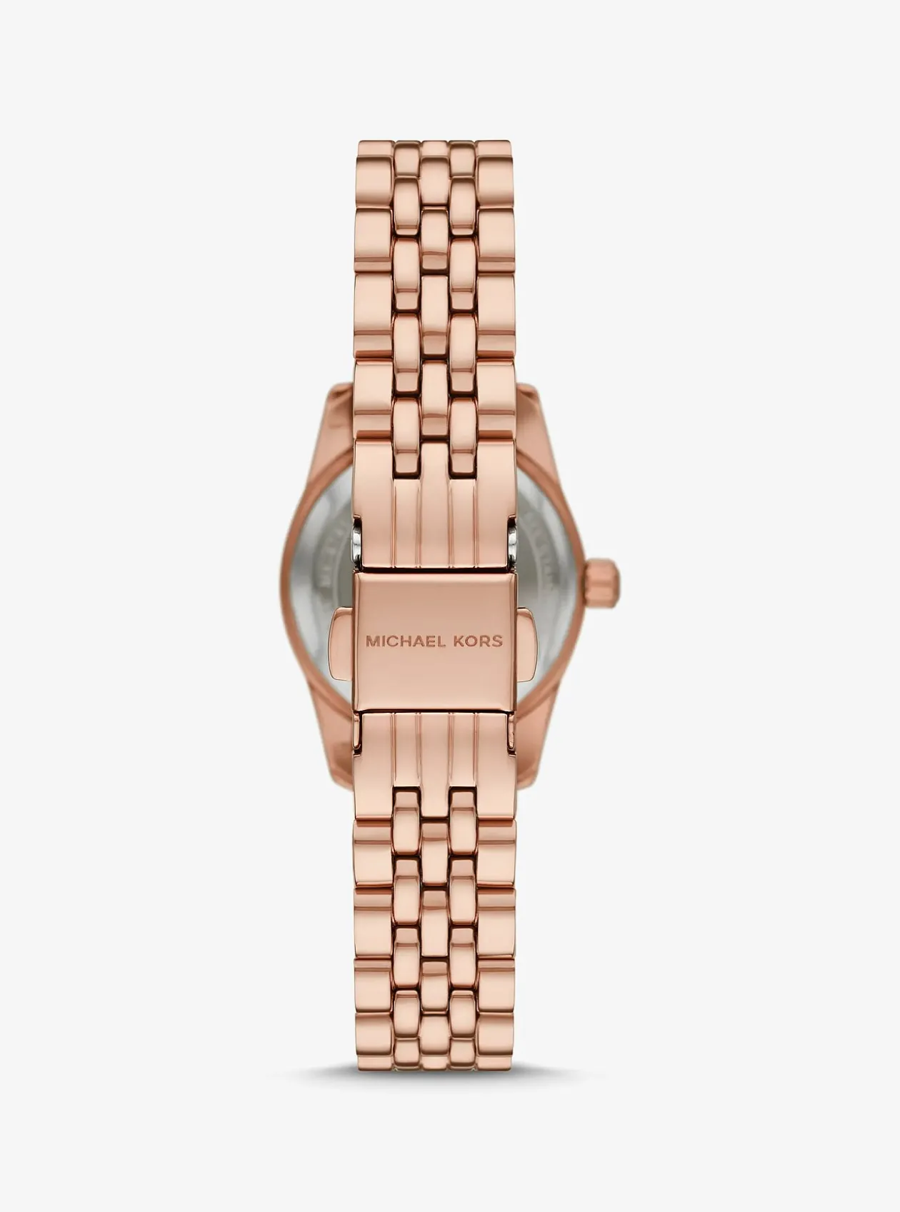 Petite montre Lexington ton or rose avec pierres pavées