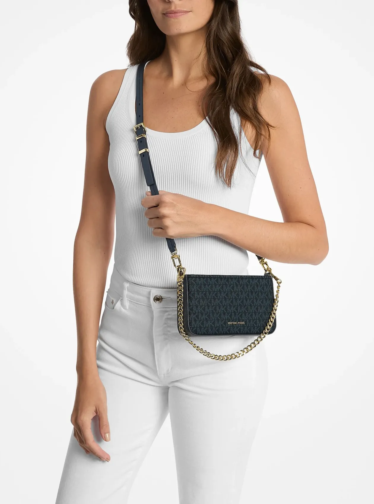 Petite pochette Bryant convertible à logo Signature