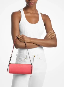 Petite pochette cylindrique Izzy en nubuck