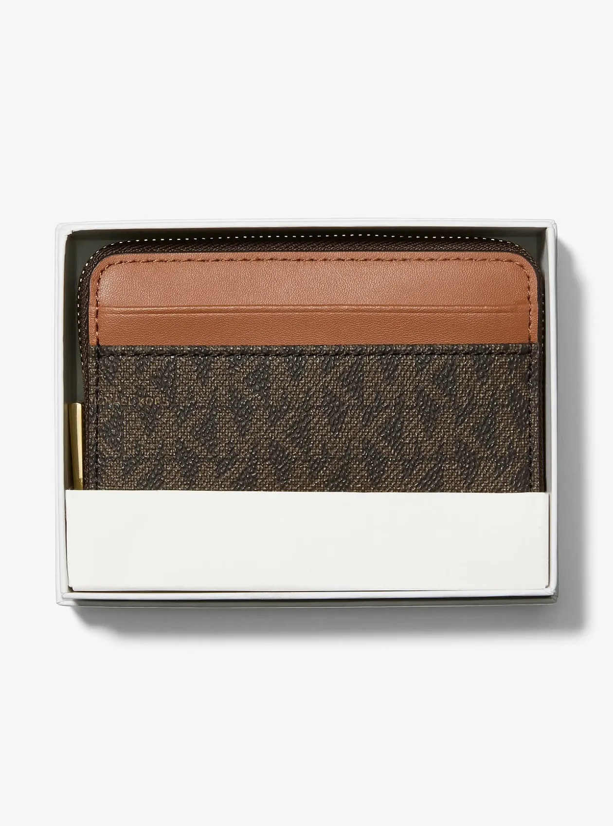 Petit porte-cartes entièrement zippé Jet Set à logo Signature