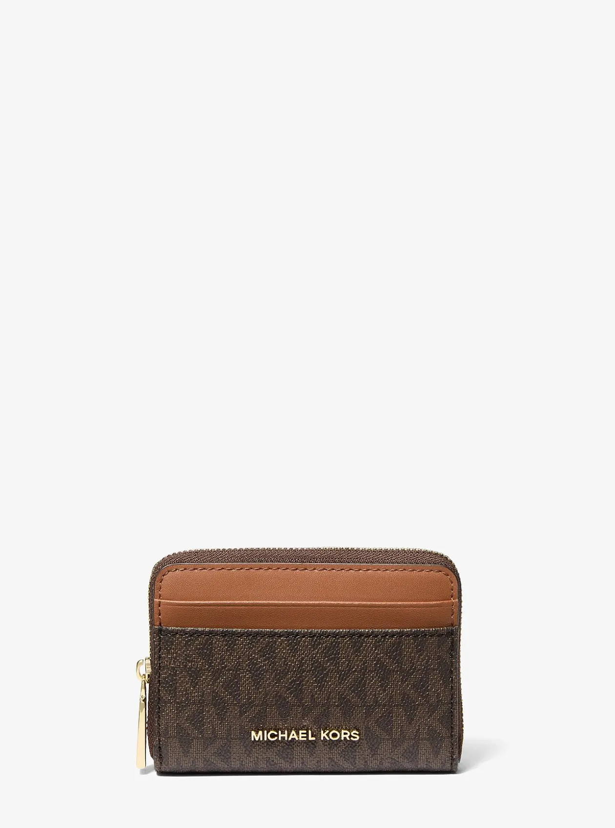 Petit porte-cartes entièrement zippé Jet Set à logo Signature
