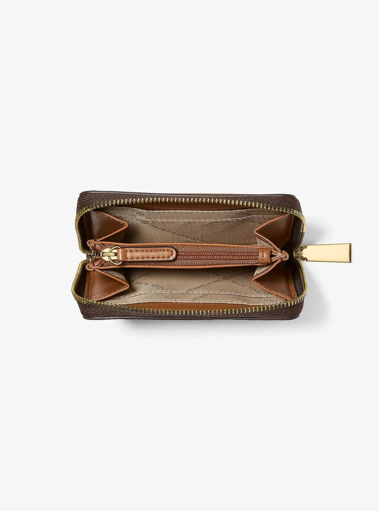 Petit porte-cartes entièrement zippé Jet Set à logo Signature