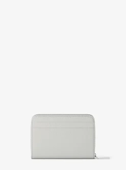 Petit porte-cartes entièrement zippé Jet Set en cuir grainé