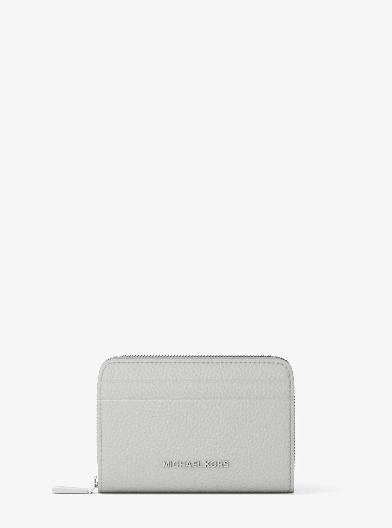 Petit porte-cartes entièrement zippé Jet Set en cuir grainé