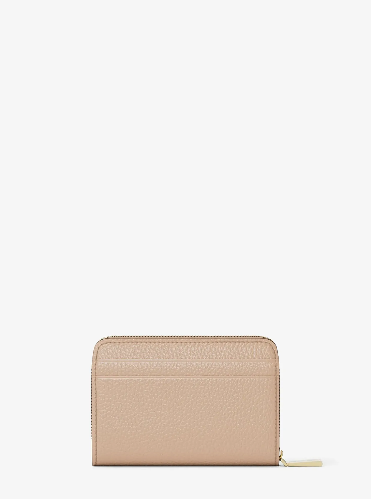 Petit porte-cartes entièrement zippé Jet Set en cuir grainé