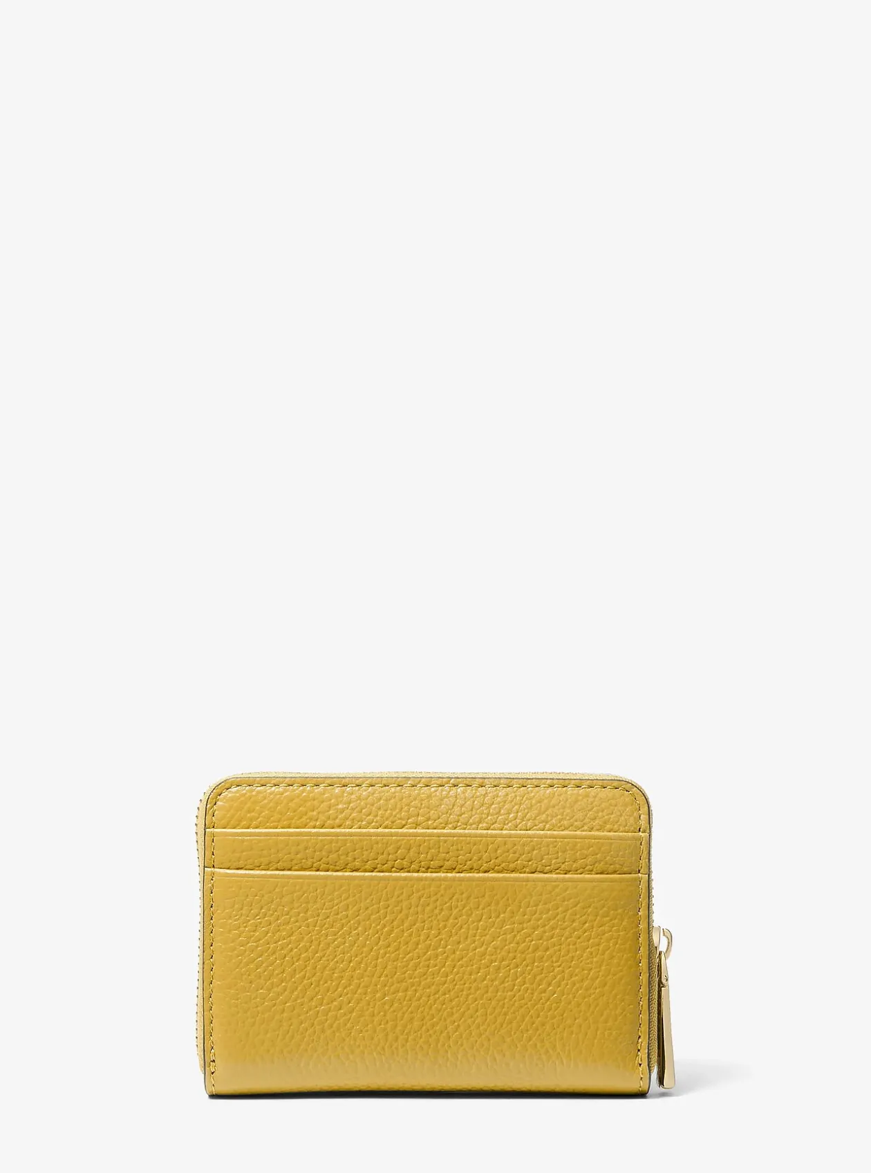 Petit porte-cartes entièrement zippé Jet Set en cuir grainé