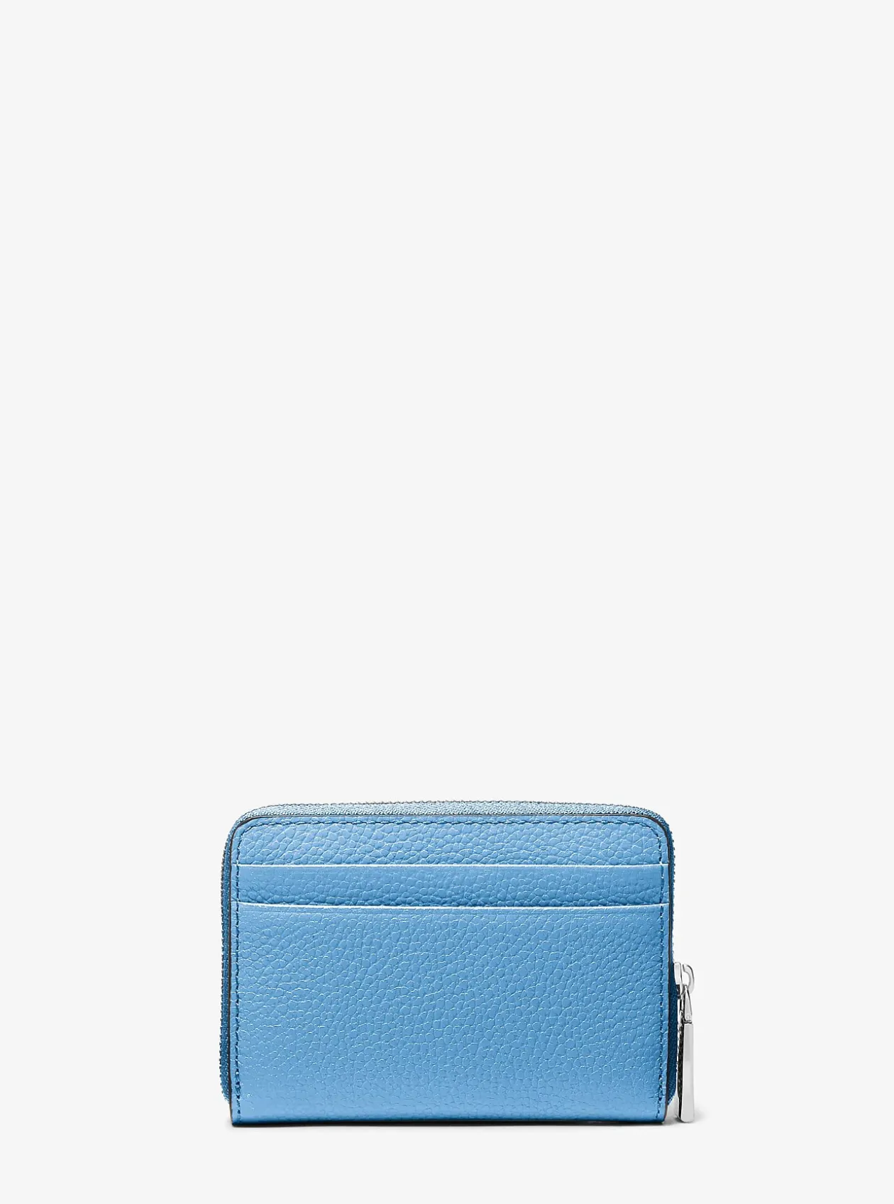 Petit porte-cartes entièrement zippé Jet Set en cuir grainé