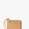 Petit porte-cartes Jet Set en cuir grainé à dragonne