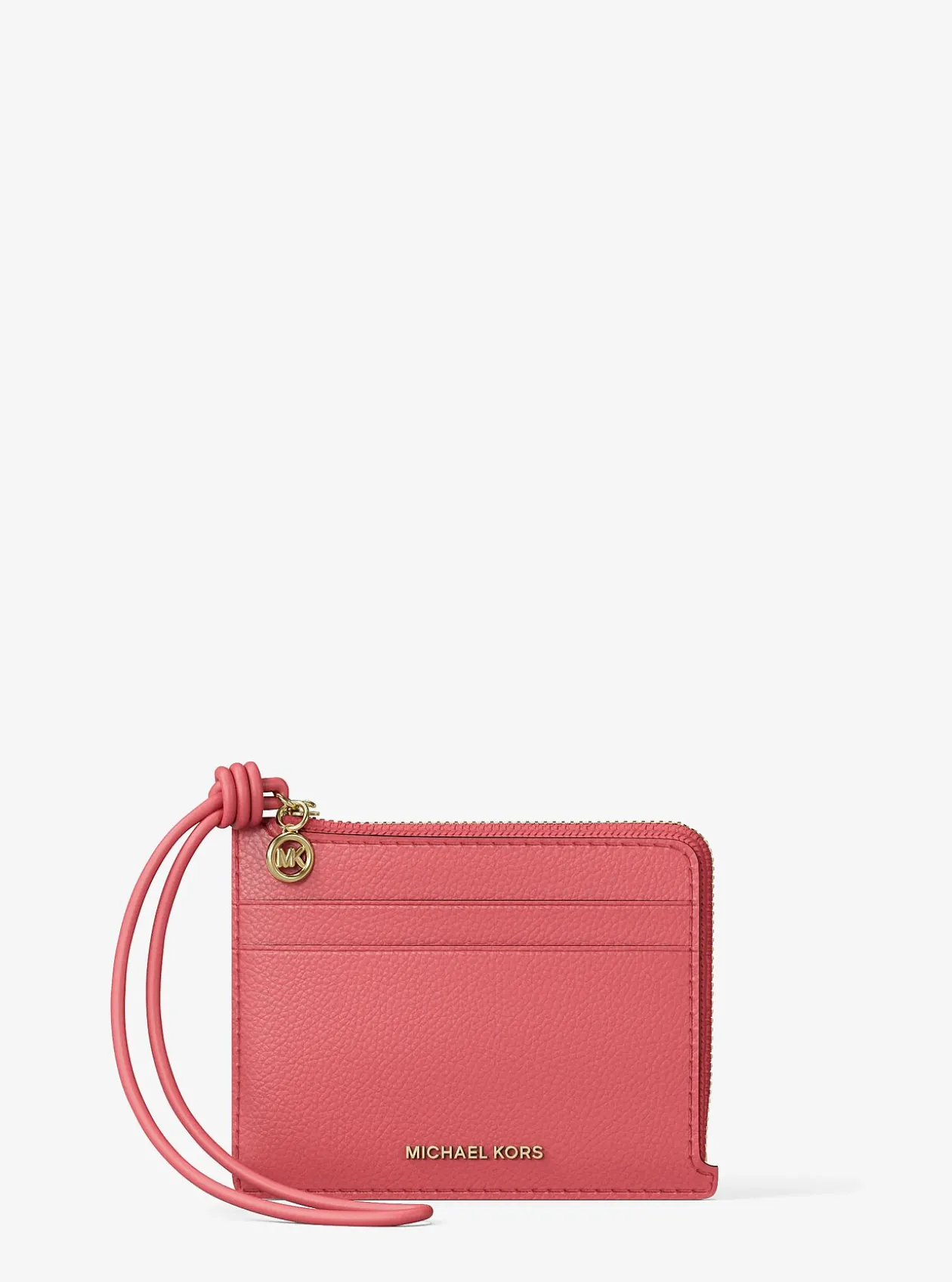 Petit porte-cartes Jet Set en cuir grainé à dragonne