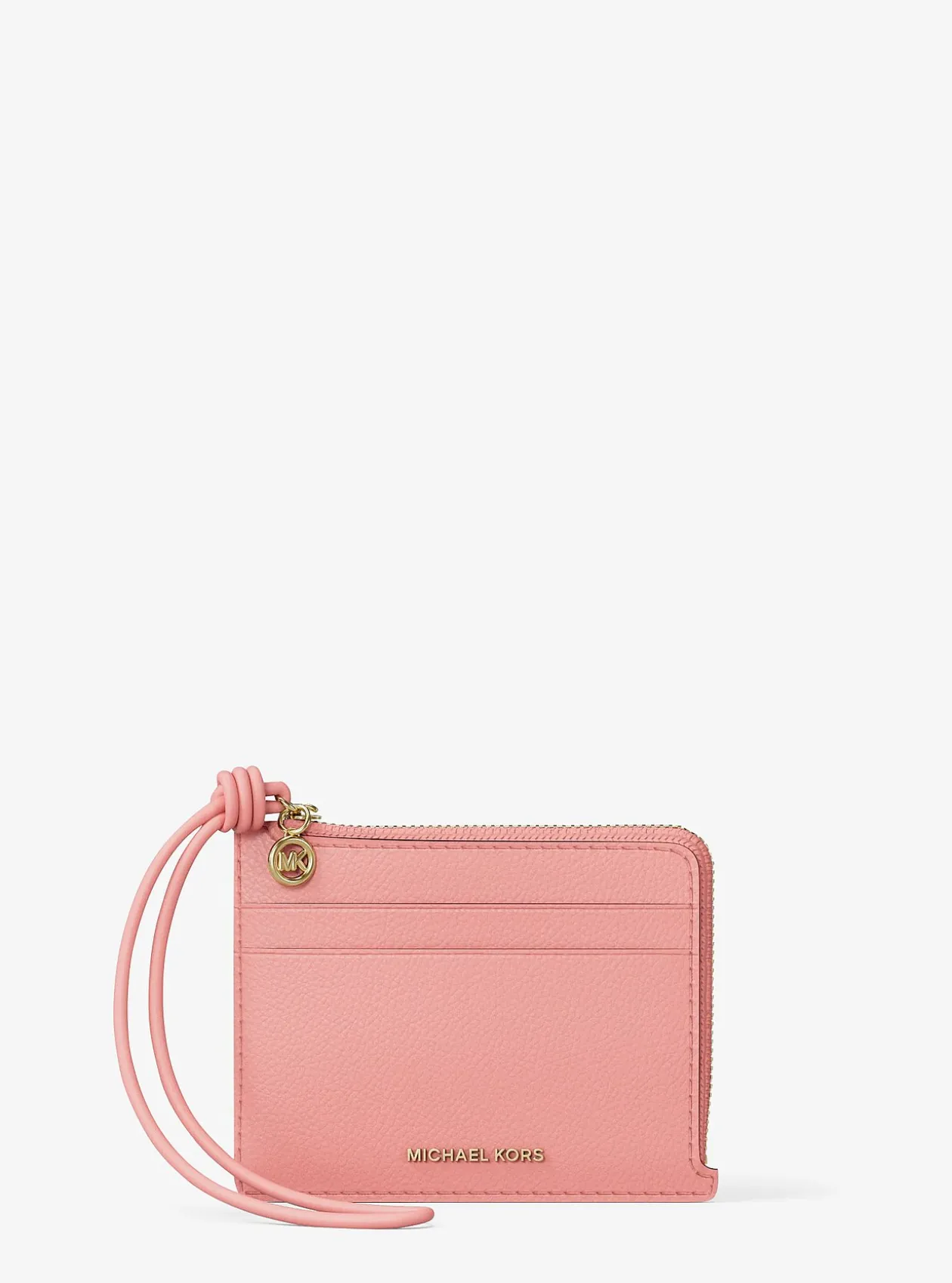 Petit porte-cartes Jet Set en cuir grainé à dragonne