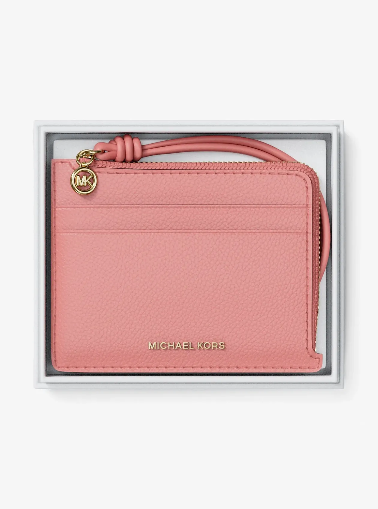 Petit porte-cartes Jet Set en cuir grainé à dragonne