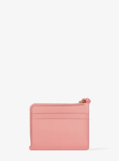 Petit porte-cartes Jet Set en cuir grainé à dragonne