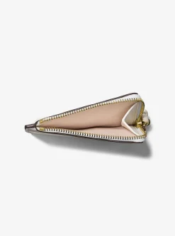 Petit porte-cartes Jet Set en cuir grainé à dragonne