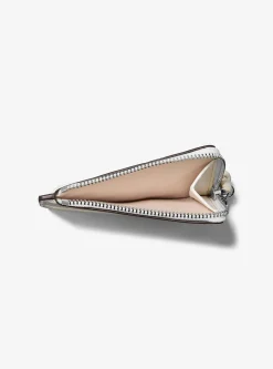 Petit porte-cartes Jet Set en cuir grainé à dragonne