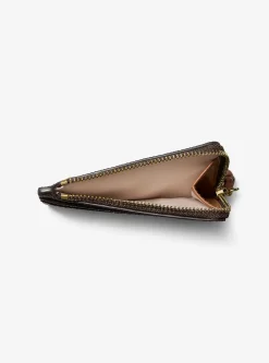 Petit porte-cartes à sangle Jet Set avec logo Signature